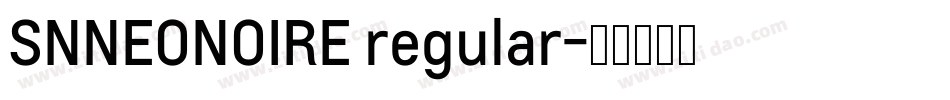 SNNEONOIRE regular字体转换